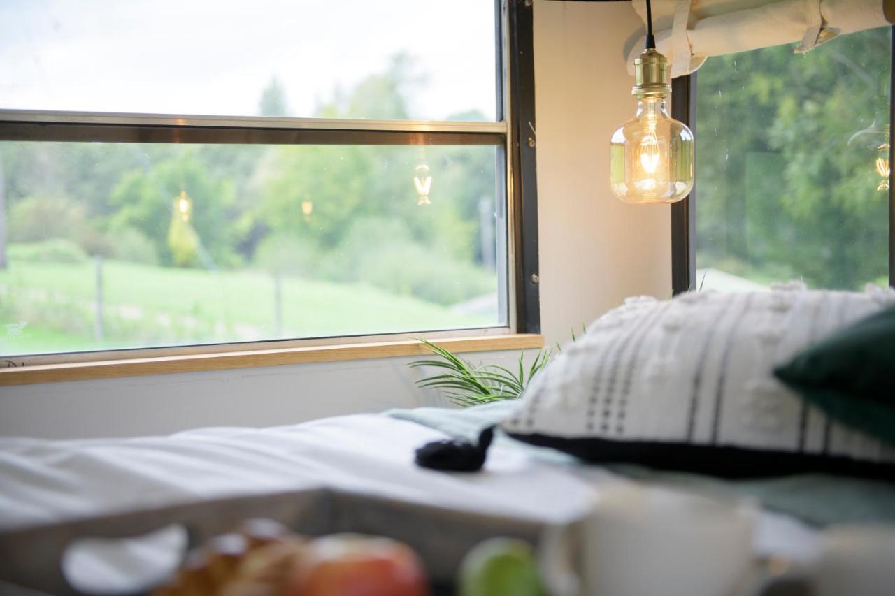 American School Bus Retreat With Hot Tub In Sussex Meadow Uckfield Zewnętrze zdjęcie